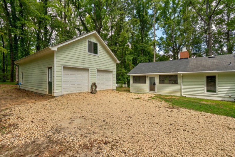 Detached two-car garage
